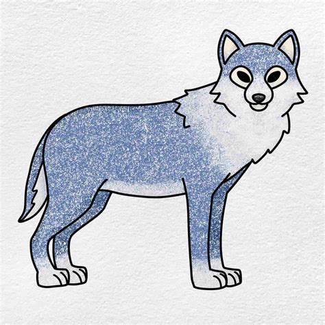 how to draw a wolf easy.